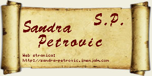 Sandra Petrović vizit kartica